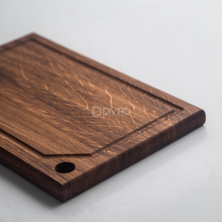 Доска с желобком из дуба, 30×20 см (тонированная) от мастерской DIVIRO